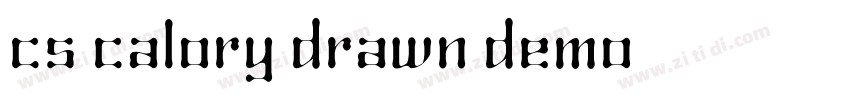 cs calory drawn demo字体转换 cs calory drawn demo字体转换